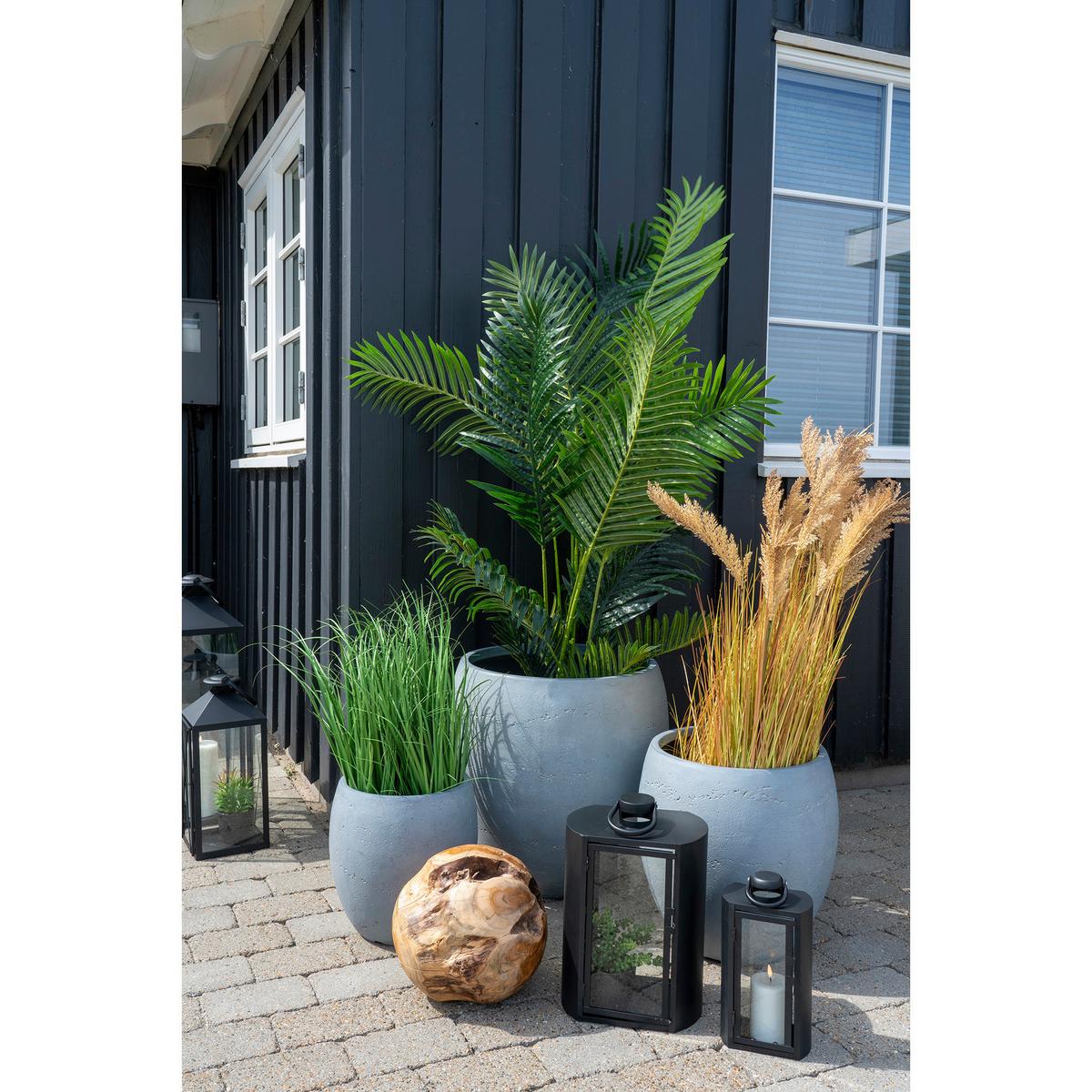 Kunstpflanze Poa Grass Grün - Schwarz/Grün, Basics, Kunststoff (68cm)