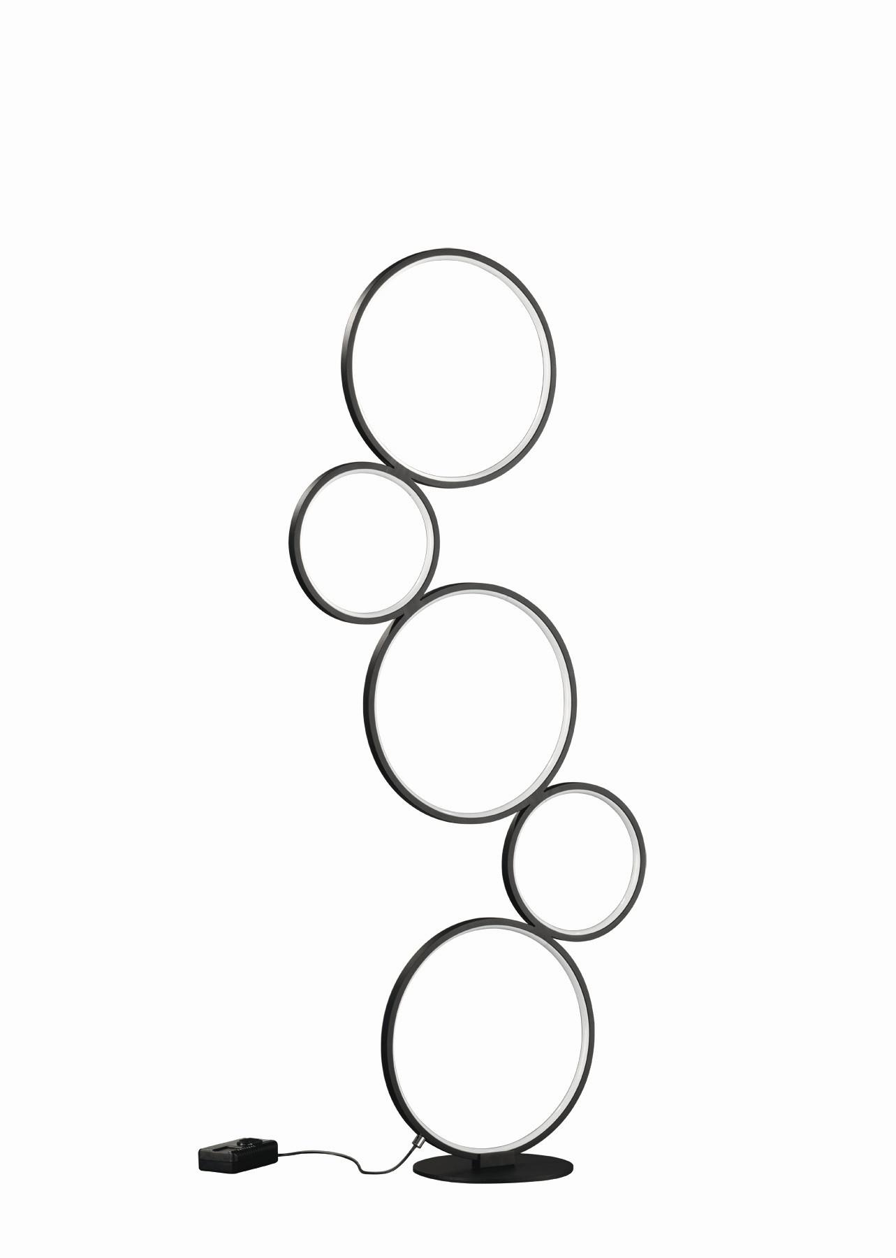 LED-Stehleuchte Rondo in Schwarz max. 36 Watt - Schwarz, Design, Metall (47/20/115cm) - Trio Leuchten