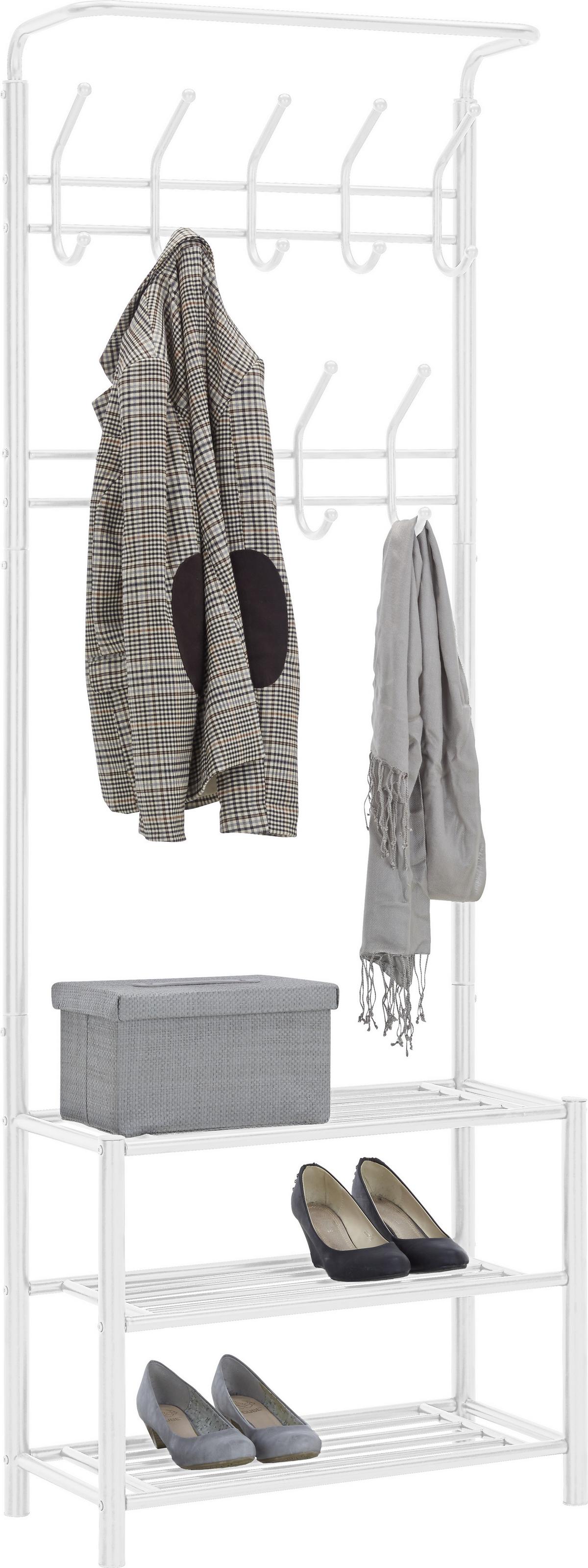 Stativ de haine Amelia - alb, Modern, metal (67/185/32cm) - Modern Living