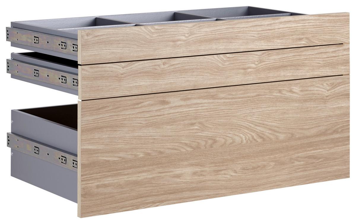 Schubladenset Unit in Eichefarben - Eichefarben, MODERN, Holzwerkstoff (91/50,3/47cm) - Based