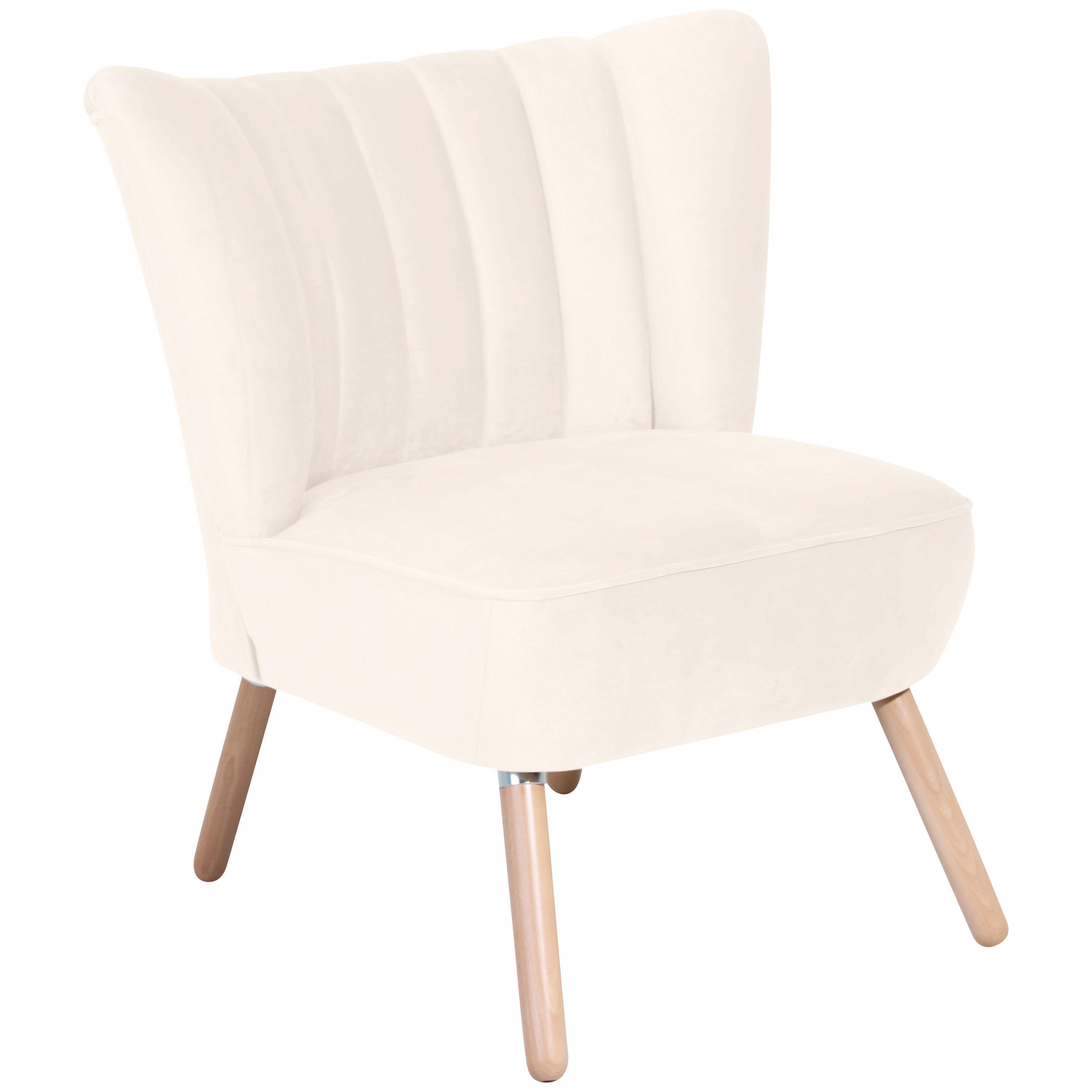 SESSEL ALESSANDRO - Buchefarben/Creme, Design, Holz/Textil (70/80/66cm) - Max Winzer