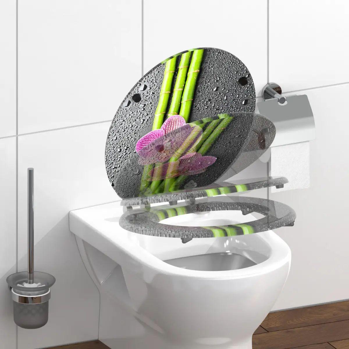 WC-Sitz in Anthrazit - Anthrazit, Holzwerkstoff (37,5/1,7/45cm) - Schütte