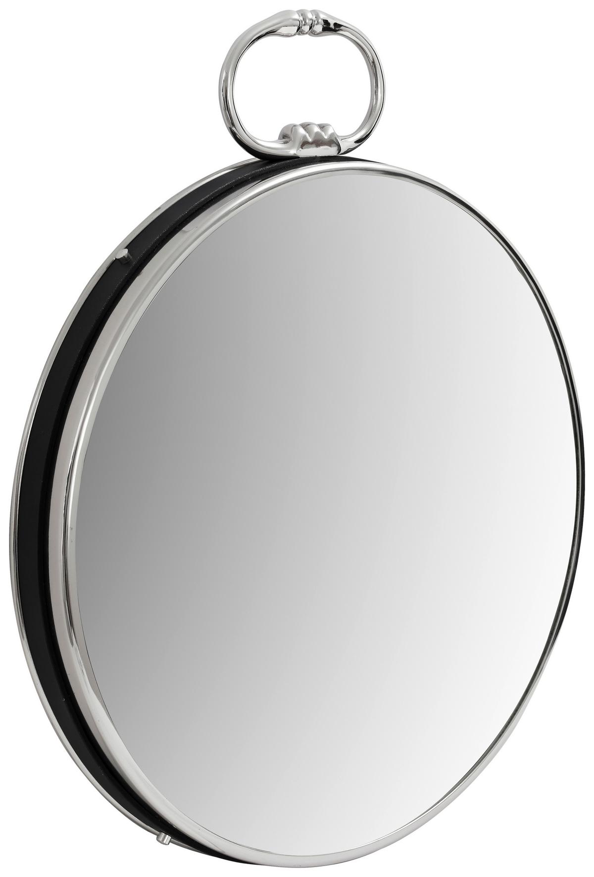 WANDSPIEGEL X1RTX-SIV - Silberfarben/Schwarz, Lifestyle, Glas/Metall (51/62/5cm) - Kayoom