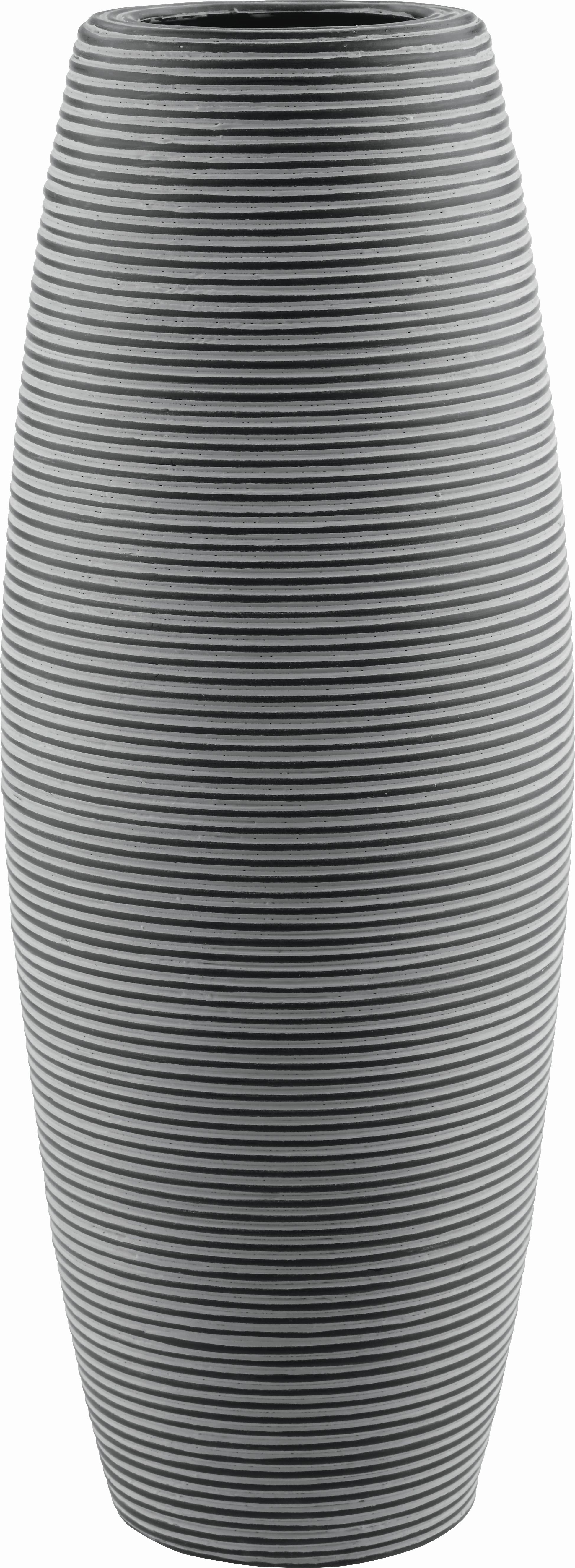 Vase Marlene Schwarz - Schwarz, Lifestyle, Kunststoff (22/59cm) - Mömax