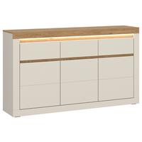Komoda Naxxar - kašmir/boja hrasta, Trendi, pločasti materijal/plastika (149/89,3/39,6cm) - Modern Living