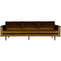 3-Sitzer Sofa Rodeo Honig B: 277cm - Schwarz/Honig, Design, Textil/Metall (277/85/86cm) - Livetastic
