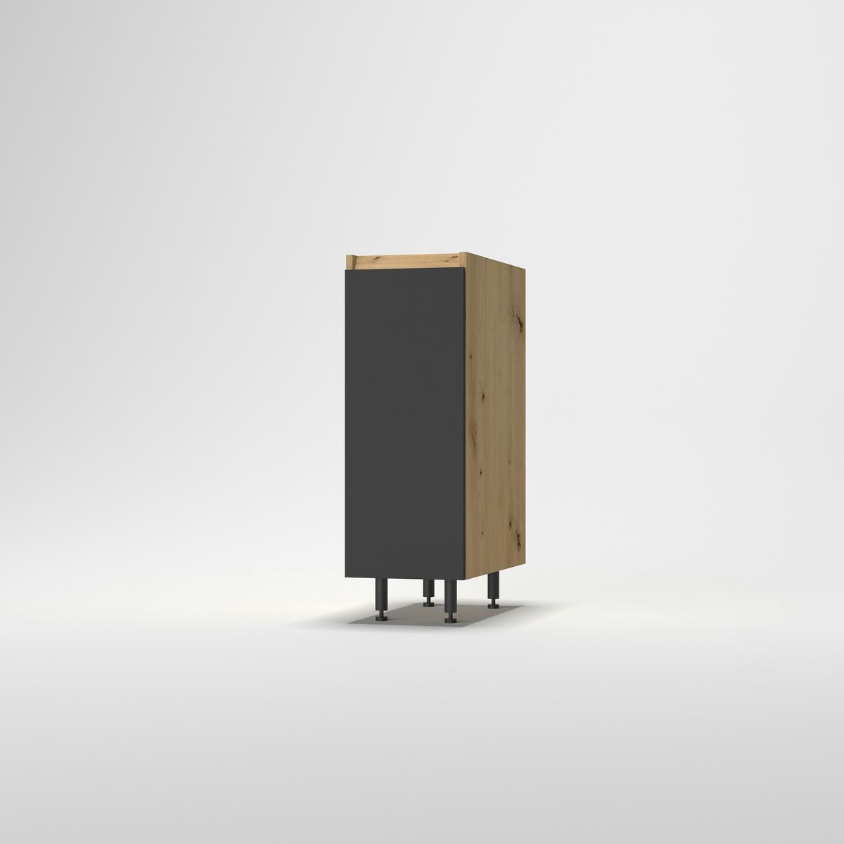 Konyhai Alsószekrény Toscana - Artisan tölgy/szürke, Modern, faalapú anyag (30/87/56cm)