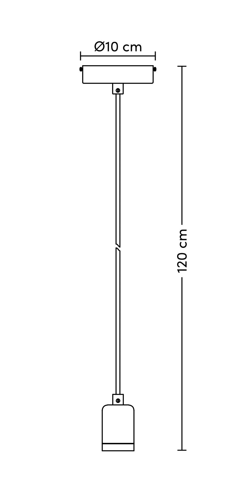 Schnurpendel Jannis max. 25 Watt - Chromfarben, MODERN, Metall (120cm) - Modern Living