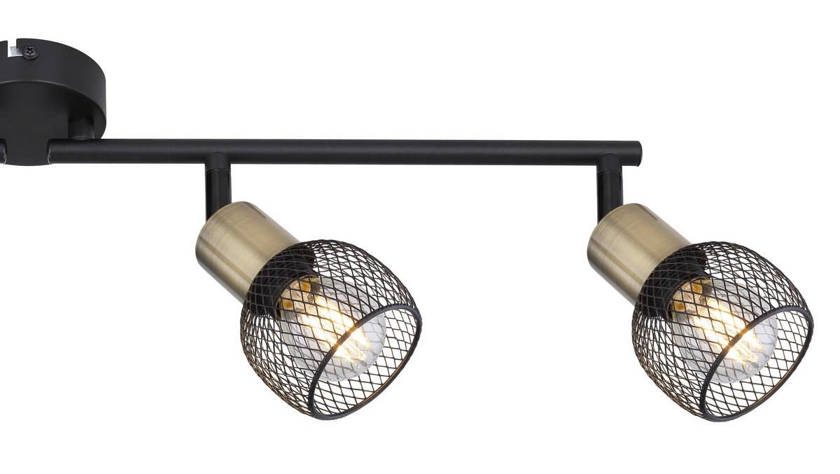Strahler Fiastra max. 40 Watt - Schwarz, Basics, Metall (60/8/15cm) - Globo