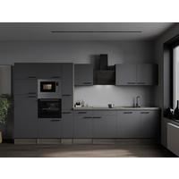 Kuhinjski Blok Z Aparati Oliver, 370cm - črna/siva, Design, kovina/leseni material (370cm) - Respekta