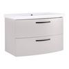 TVÄTTSTÄLL MED KOMMOD FLORENZ -EXKLUSIV- - vit/svart, Modern, metall/trämaterial (90/60/45cm) - Mömax