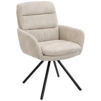 KRZESŁO Z PODŁOKIETNIKAMI SCOTTY 2.0 - beżowy/czarny, Design, metal/tkanina (62/89/65cm) - Cantus