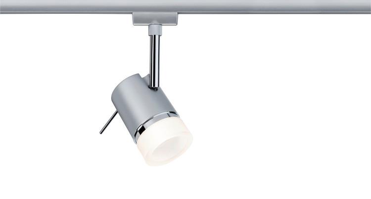 Schienensystem-Strahler Spot Pipe max. 10 Watt - Chromfarben, Design, Glas/Metall (10/15cm) - Paulmann