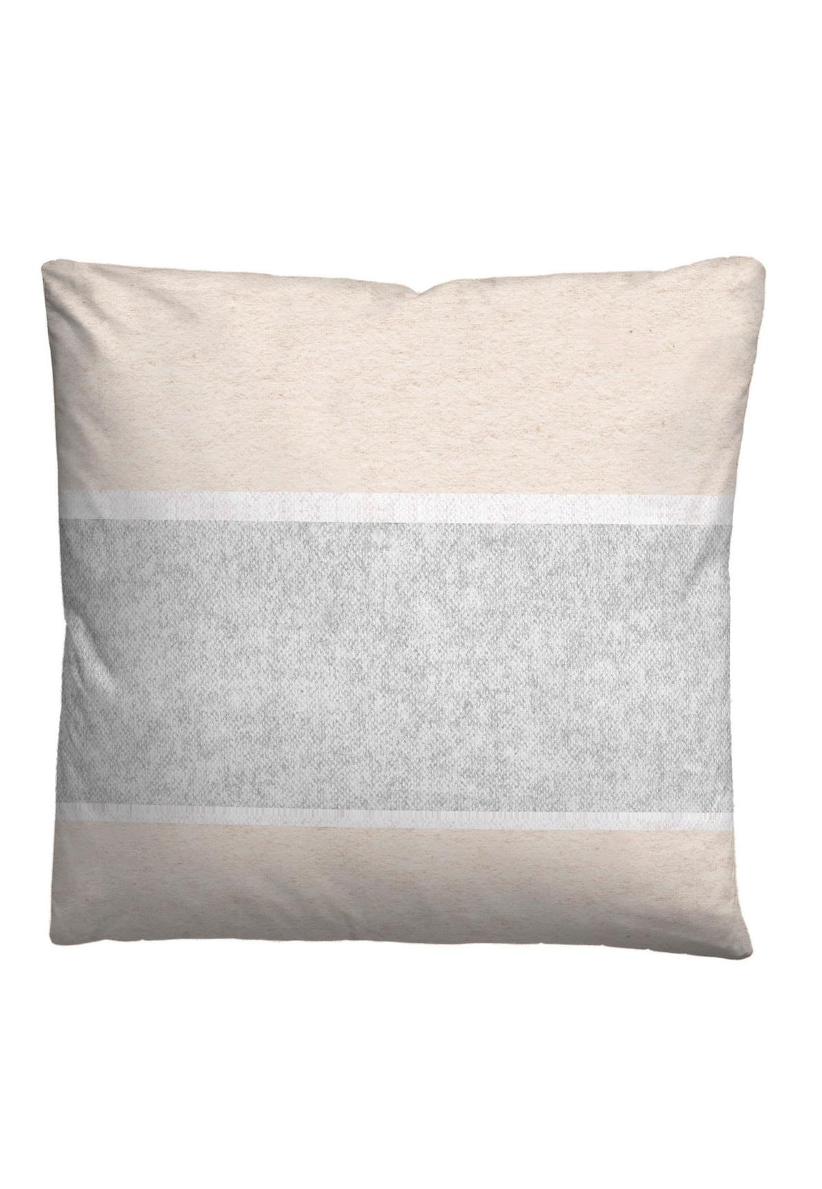 POŚCIEL MELANGE STREIFEN - beżowy/jasnoszary, Design, tkanina (135/200cm) - Novel