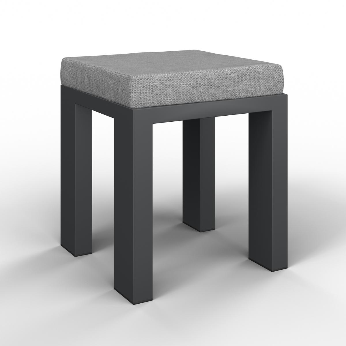 KOMPLET STOŁOWY NA TARAS MELINA - kolor naturalny/jasnoszary, Modern, metal/drewno (272/79/84cm) - Bessagi Garden