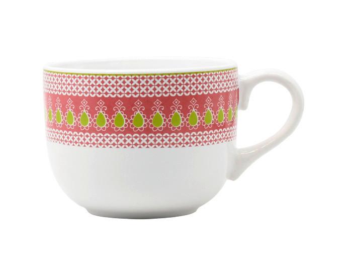 Kaffeebecher Maja in Grün/Rot - Rot/Grün, Lifestyle, Keramik (11/8,5cm) - Modern Living