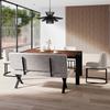 SITTBÄNK NOVA - ljusgrå/svart, Modern, metall/trä (140/97/64cm) - Bessagi Home