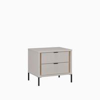 Noćni Ormarić Seravel - boje hrasta/boje pijeska, Konvencionalno, drvni materijal/metal (54,4/48,8/41,5cm) - Modern Living