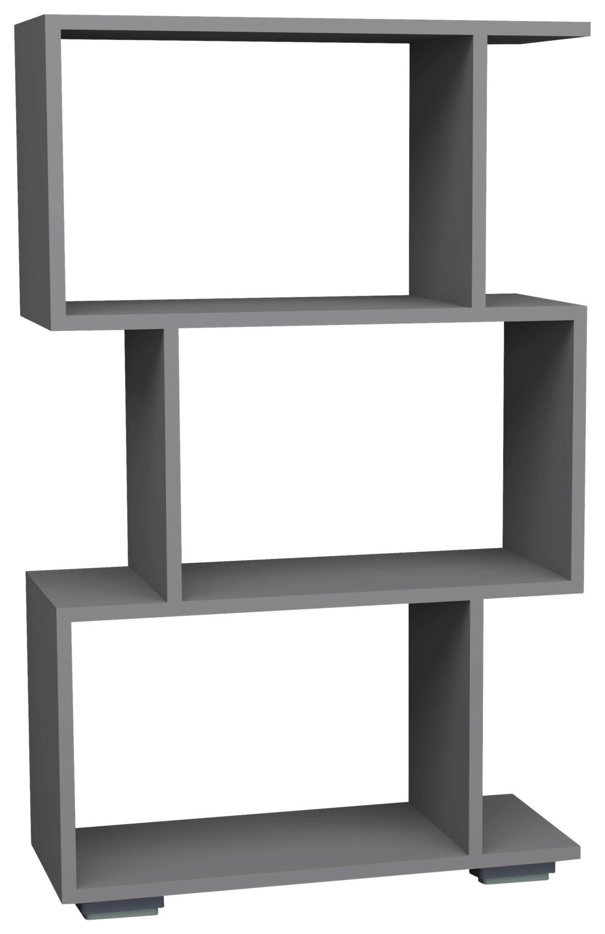 REGAL PALUSA M - Anthrazit/Silberfarben, Design, Holzwerkstoff/Kunststoff (60/97/24cm) - MID.YOU