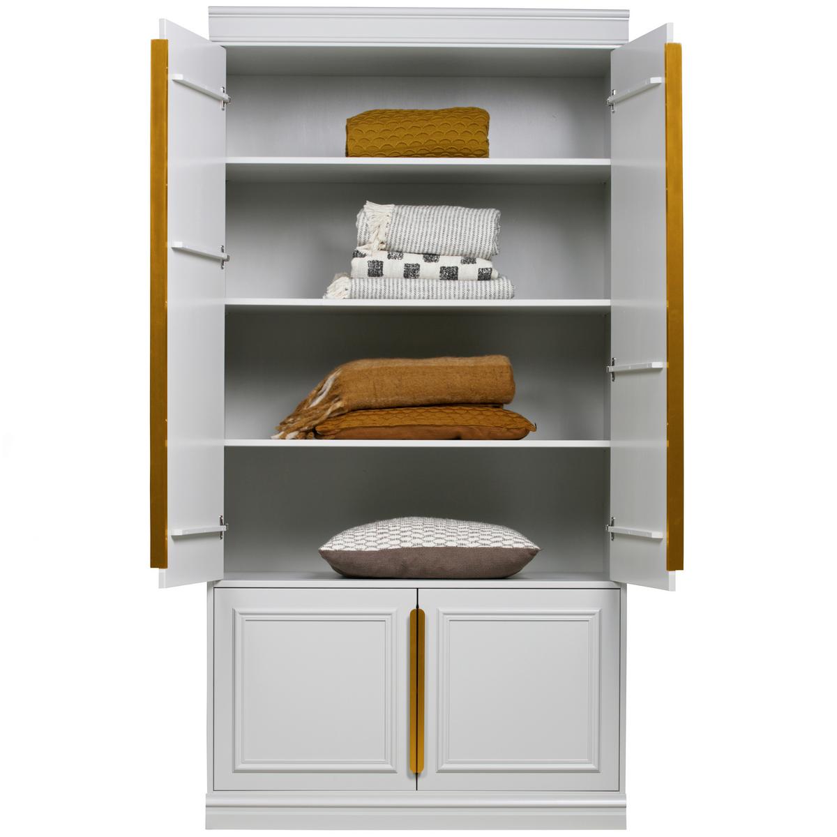 Garderobenschrank Organize Hellgrau - Roségold/Hellgrau, Design, Holz/Holzwerkstoff (110/215/62cm) - Livetastic