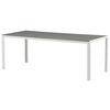 Gartentisch Break ca. 205x90x75 cm Grau/Weiß - Weiß/Grau, KONVENTIONELL, Metall (205/90/75cm) - Gardenson