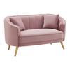 2-SITS SOFFA HOPE - rosa/naturfärgad, Modern, trä/textil (141/77/73cm) - Bessagi Home
