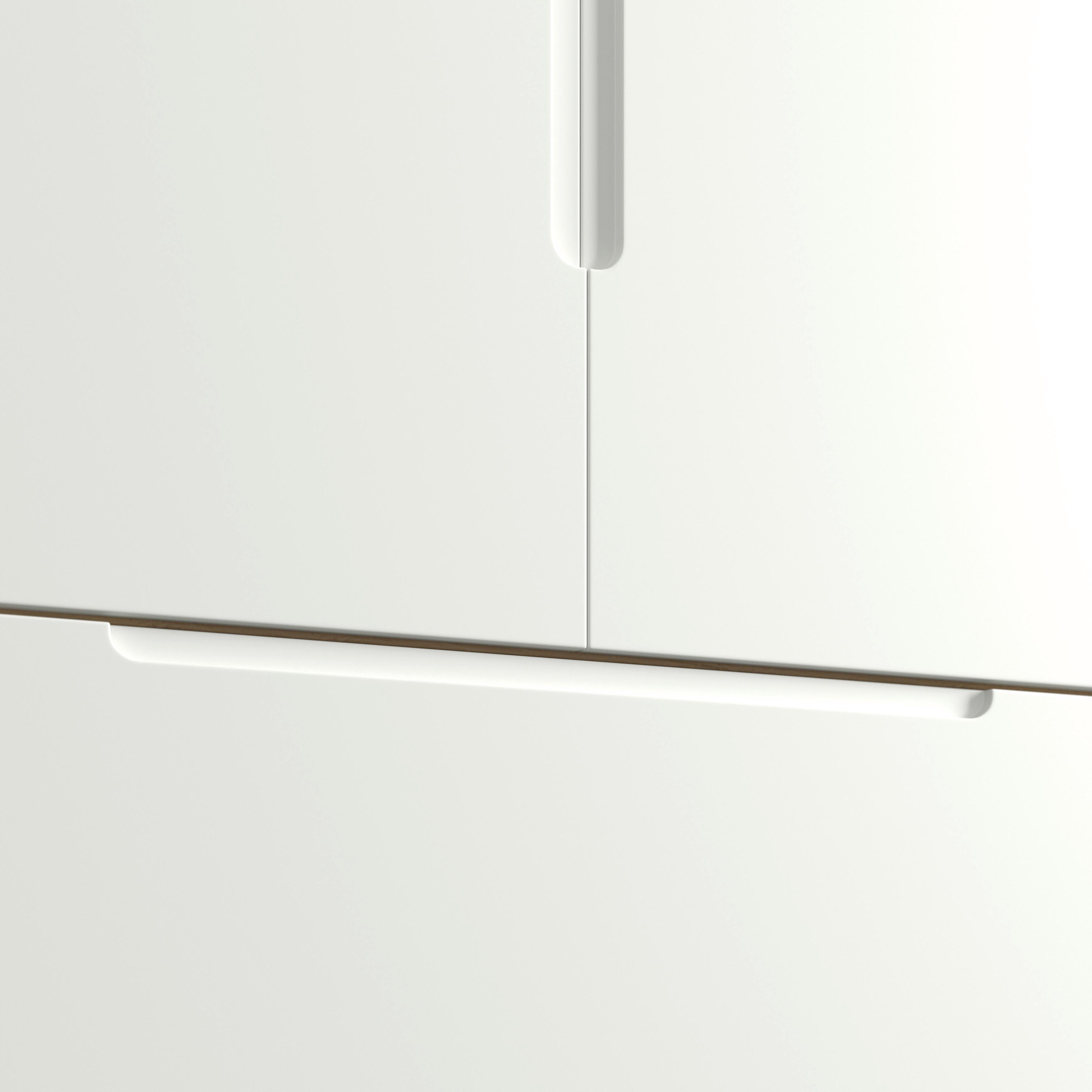 GARDEROB MARLO - vit/ekfärgad, Modern, trämaterial/trä (100/223/60cm) - Bessagi Home