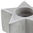 Teelichthalter Stern H ca. 5 cm - Hellgrau, MODERN, Stein (10,6/5/10,6cm)