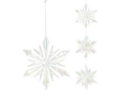 Christbaumhänger FLOCKE - Perlmutt, Kunststoff (1,3/12/10,5cm)