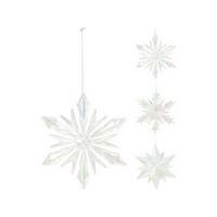 Christbaumhänger FLOCKE - Perlmutt, Kunststoff (1,3/12/10,5cm)