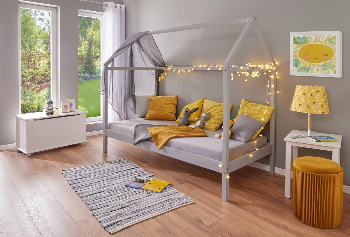HAUSBETT SUN ROAD GRAU - Hellgrau, Modern, Holz (90/200cm) - MID.YOU