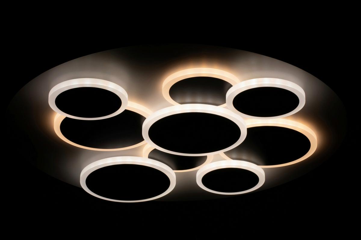 LAMPA SUFITOWA LED BLACKBURN *SBN* - czarny/biały, Trend, tworzywo sztuczne/metal (46,8/6cm) - Novel