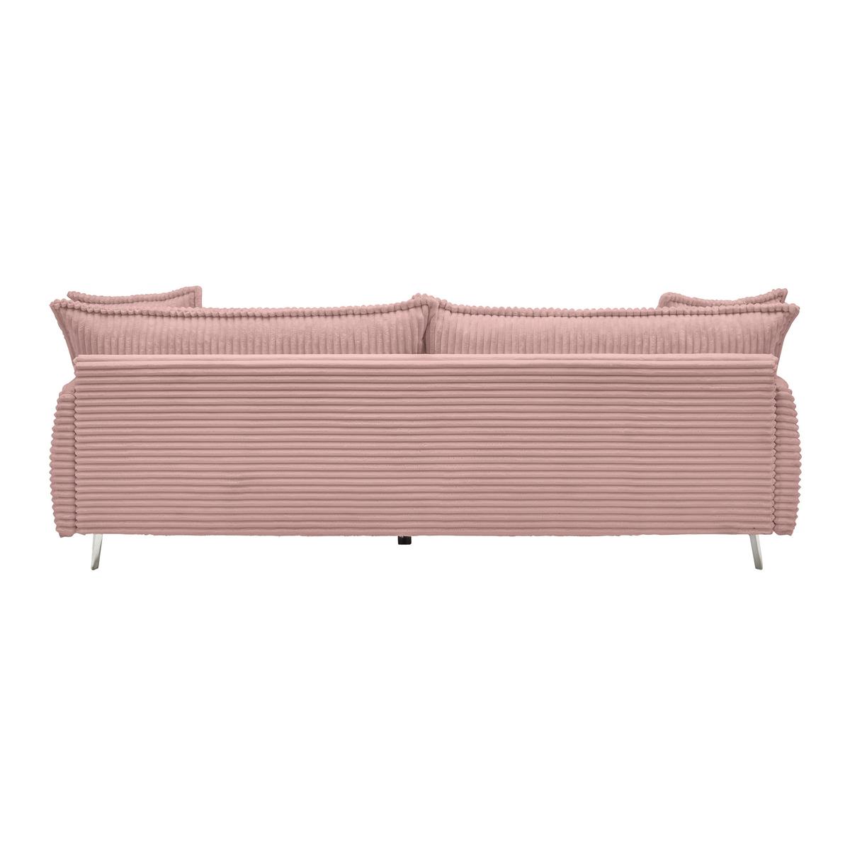 Bigsofa Kiss Altrosa - Chromfarben/Altrosa, MODERN, Holz/Metall (241/90/117cm) - Based