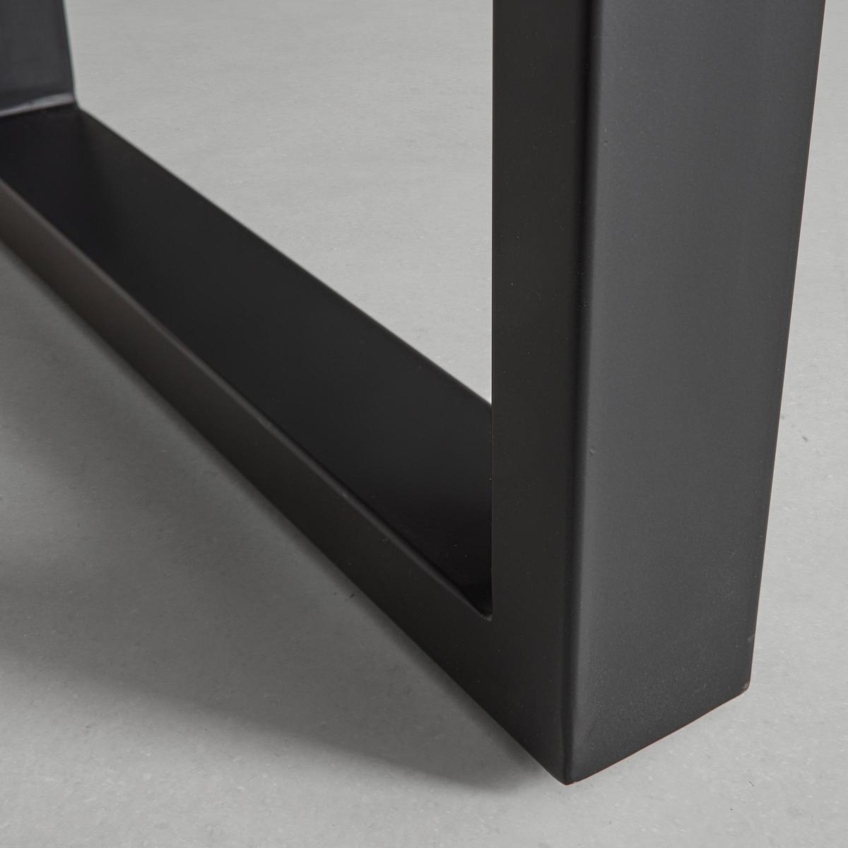 STÓŁ ROZSUWANY MALMO - kolor naturalny/czarny, Modern, metal/drewno (140-180/90/76cm) - Bessagi Home