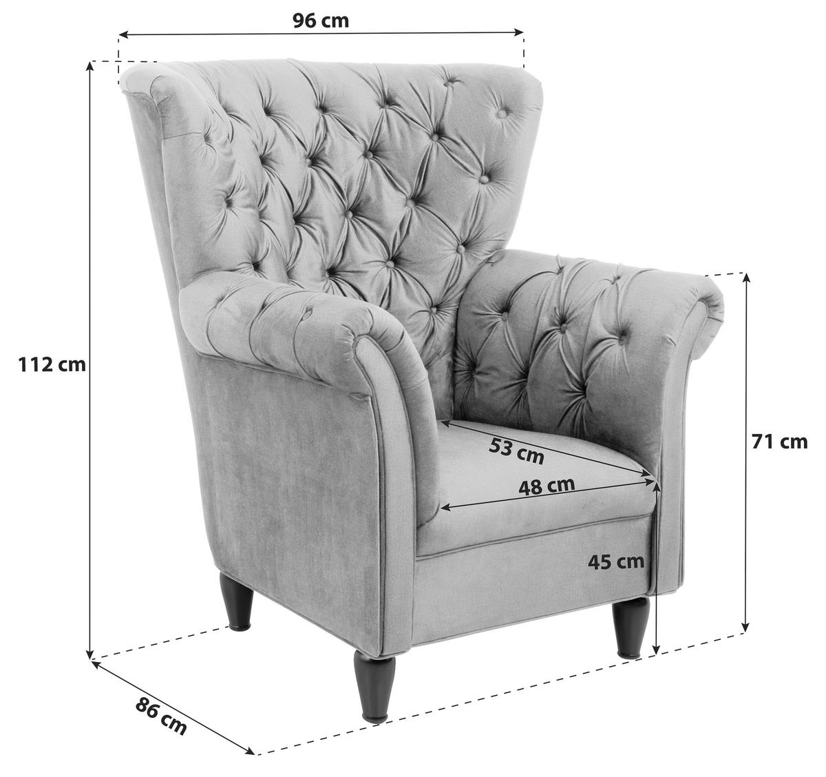 Fotelja Cupido - boje hrđe/crna, Design, tekstil/drvo (96/112/86cm) - Mömax