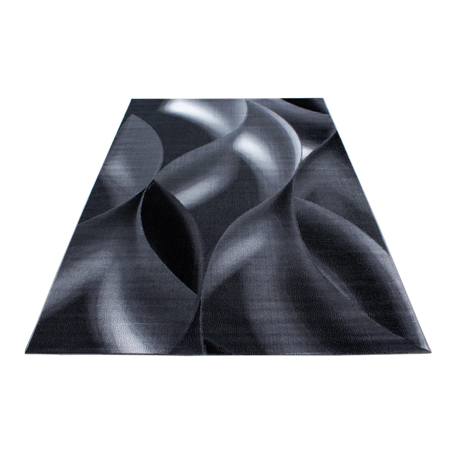 Webteppich Plus Schwarz ca. 120x170cm - Schwarz, KONVENTIONELL, Textil (120/170cm) - Novel