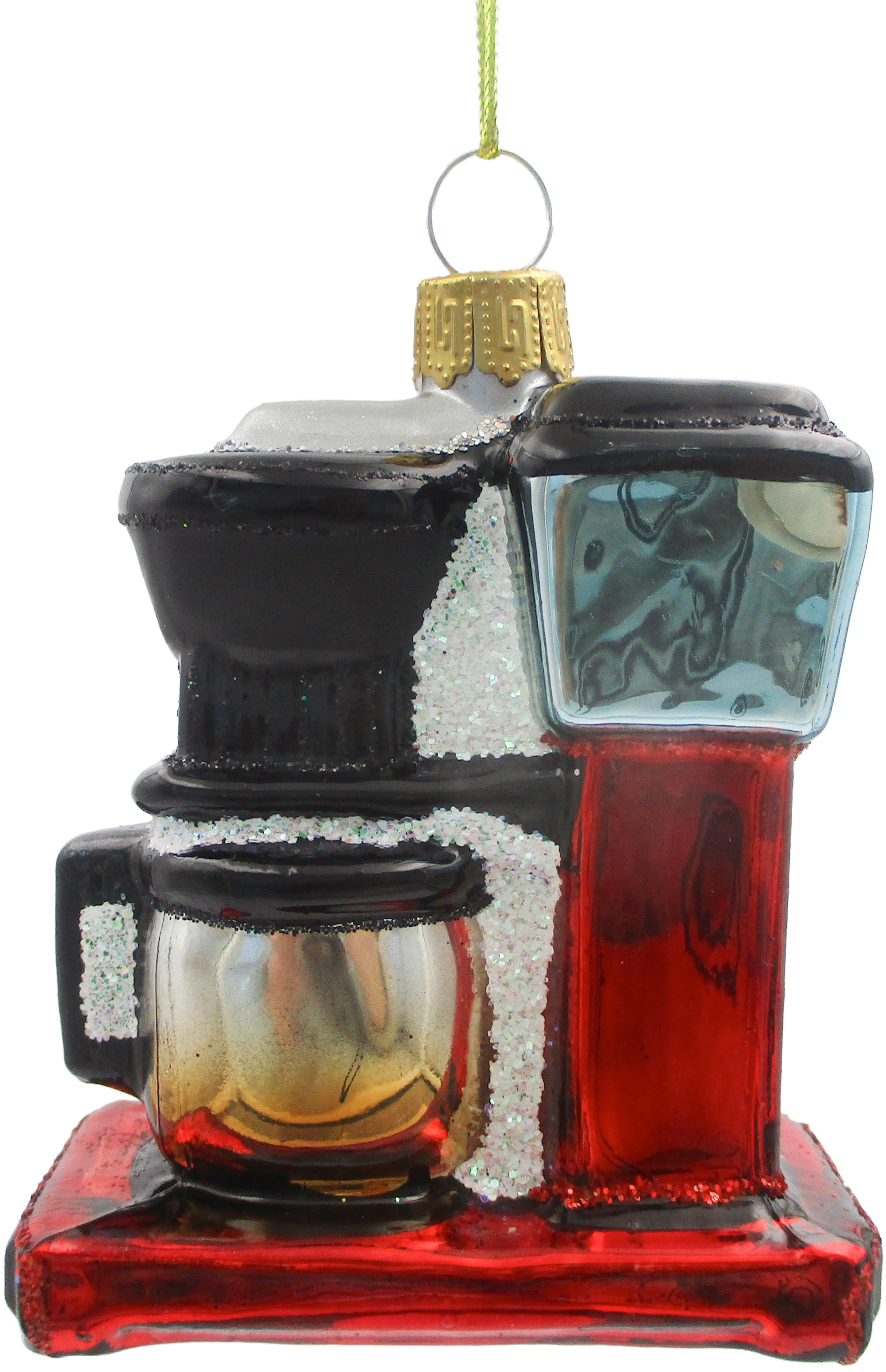 Christbaumanhänger Figures Schwarz/Dunkelrot - Schwarz/Dunkelrot, Glas/Textil (6,5/8/3,5cm) - Mömax