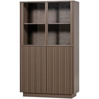 Vitrine Nova Braun b: 67 cm - Braun, Design, Glas/Holz (67/215/40cm) - Livetastic