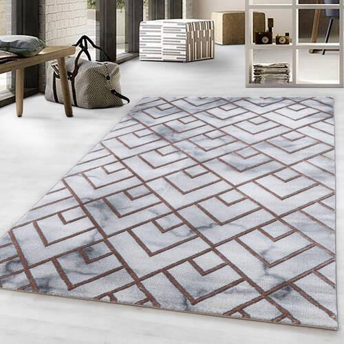 Webteppich Naxos Bronzefarben ca. 240x340cm - Bronzefarben, Design, Textil (240/340cm)