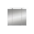 Spiegelschrank in Weiß - Weiß/Nickelfarben, MODERN, Glas/Holzwerkstoff (80/71-75/16cm) Spiegelschrank in Weiß - Weiß/Nickelfarben, MODERN, Glas/Holzwerkstoff (80/71-75/16cm)