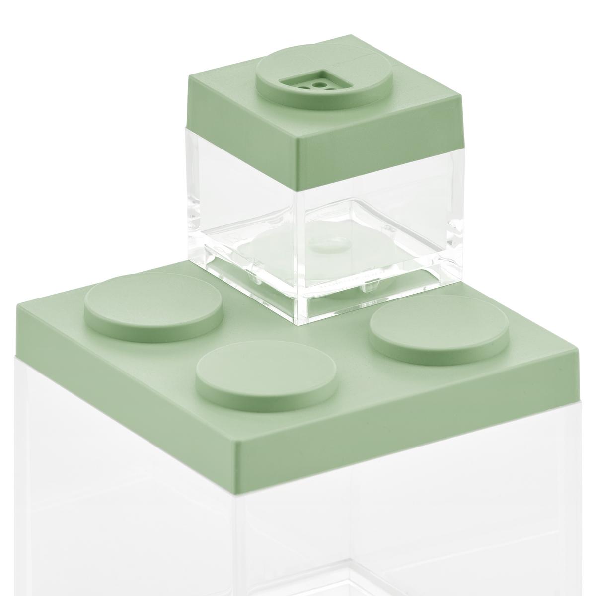 Vorratsdose Adorno in Transparent/Grün ca. 100ml - Salbeigrün/Transparent, Kunststoff (5/5/5,5cm)