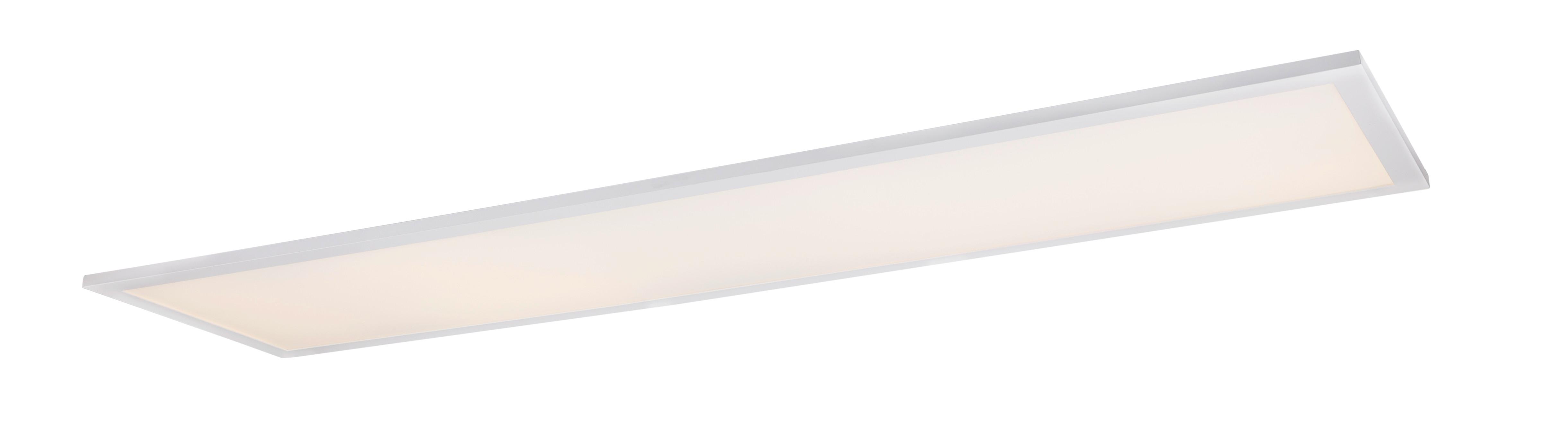LED-Deckenleuchte Rosi max. 40 Watt - Opal/Weiß, Basics, Kunststoff/Metall (120/30/5,5cm) - Globo