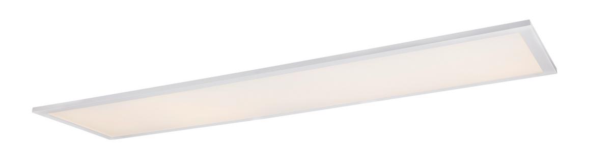 LED-Deckenleuchte Rosi max. 40 Watt - Opal/Weiß, Basics, Kunststoff/Metall (120/30/5,5cm) - Globo