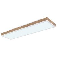 Stropna Led-svetilka Doro, S Sijalko - bela/temno rjava, Natur, kovina/umetna masa (80/20/7,8cm) - Globo