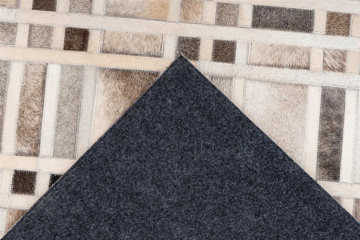 Flachwebeteppich Lavin 225 Grau 80x150 - Grau, Basics, Leder (80/150cm) - Kayoom