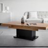 SOFFBORD 2IN1 III - svart/ekfärgad, Modern, metall/trämaterial (133-170/51,5-77,5/80cm) - Mömax