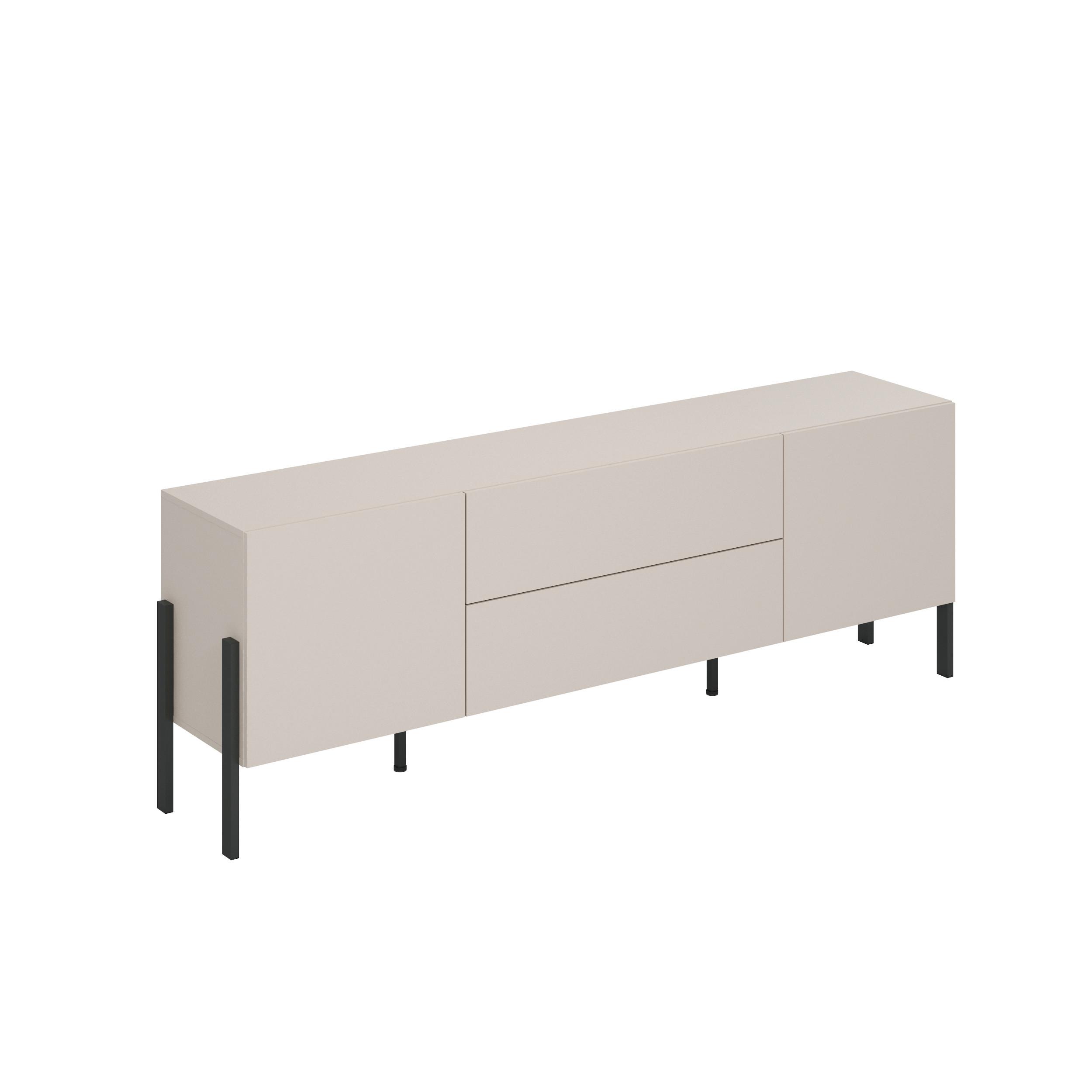 Tv Szekrény Jukon - kasmírszínű, Modern, faalapú anyag (204/70/40cm)