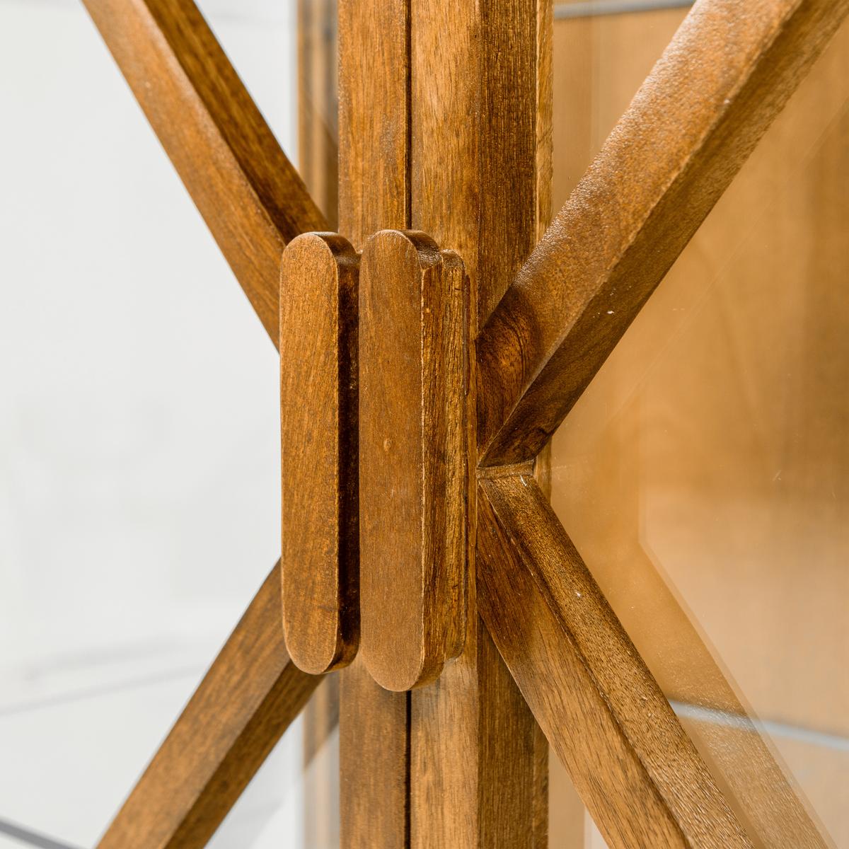 Vitrine Kella Naturfarben B: 100 cm - Naturfarben, Design, Glas/Holz (100/132/44cm) - Livetastic