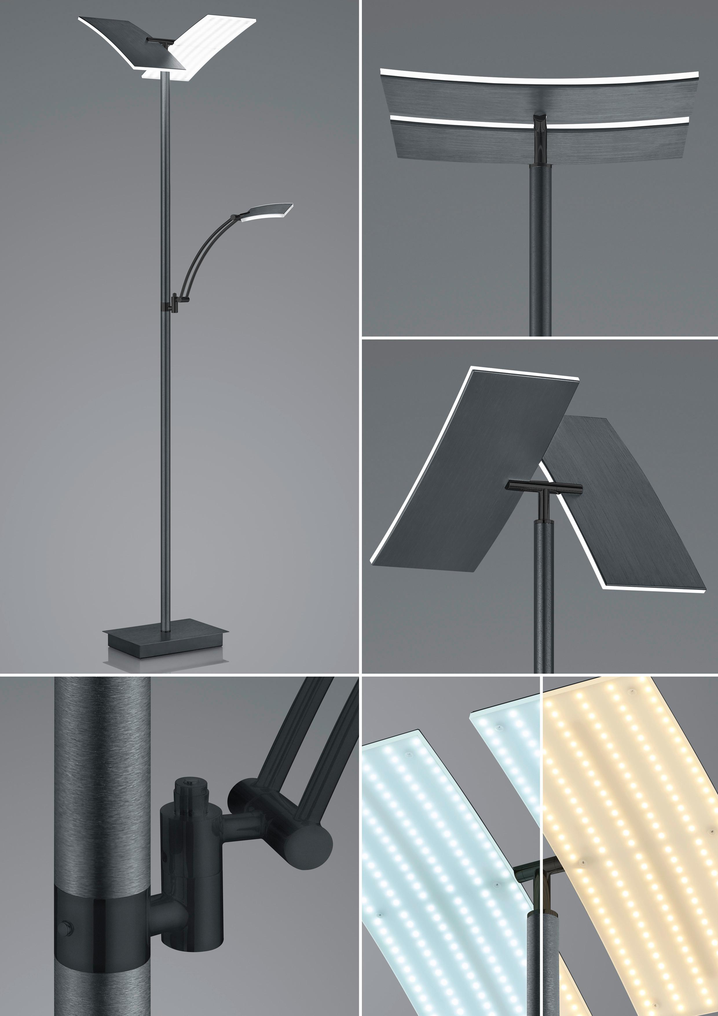 LAMPA STOJĄCA LED 60556/2-39 ANDY - antracytowy, Design, metal (50/185cm) - Hell