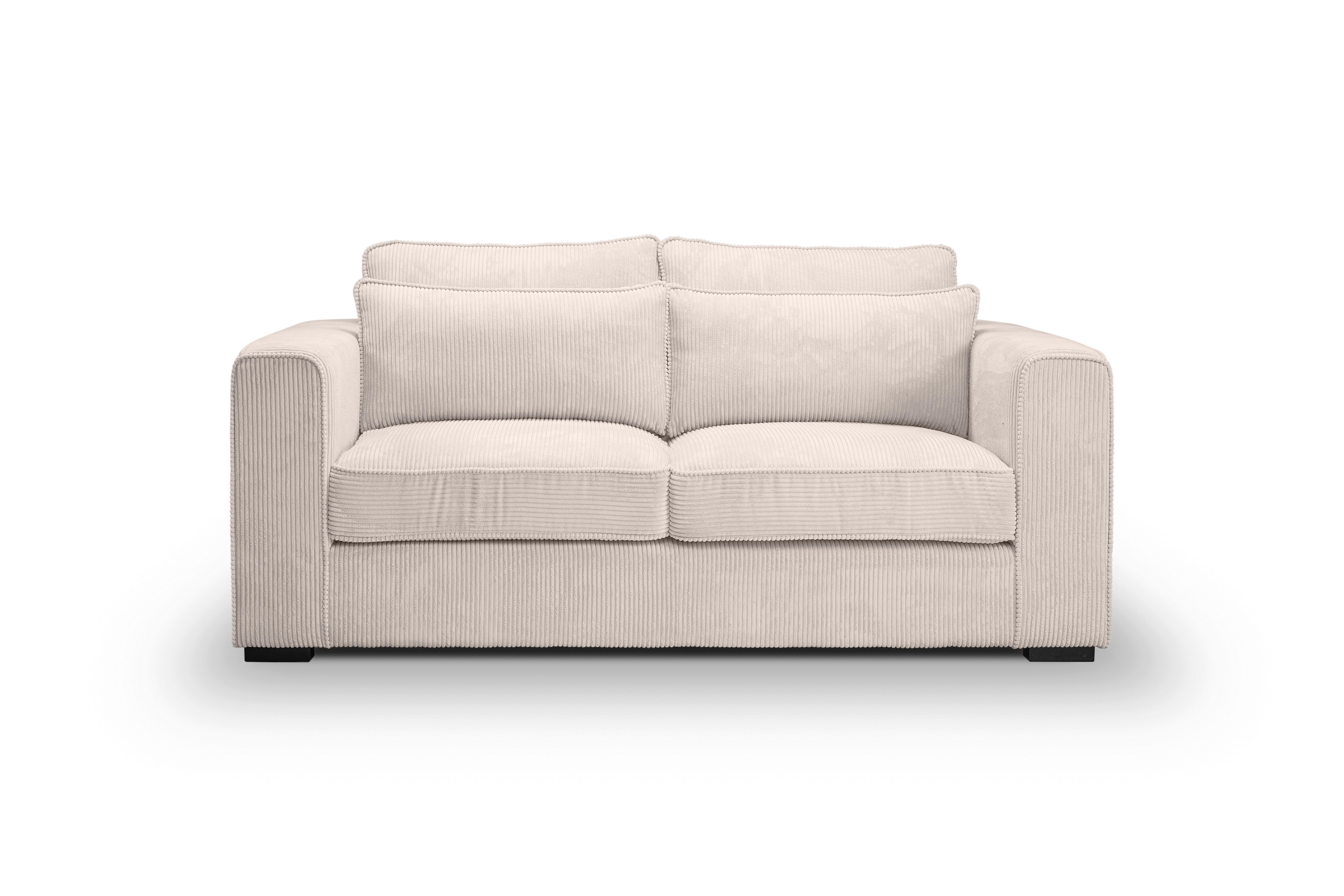 2,5-Sitzer-Sofa Almera Graubeige - Greige/Schwarz, Basics, Holz/Textil (200/92/112cm) - MID.YOU